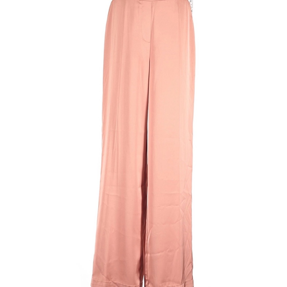 Calvin Klein Wide Leg Satin Pants in Dusty Pink